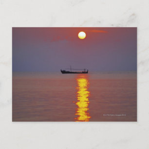 Postal Puesta del sol y mar 2