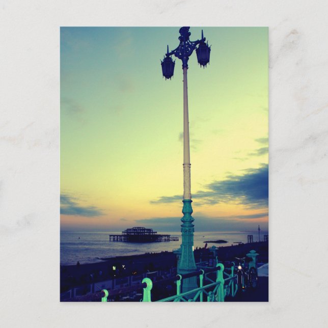Postal Puesto de luz en Brighton, Reino Unido (Anverso)