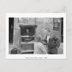 Postal Puesto de noticias, Bilbao, España, 1985.