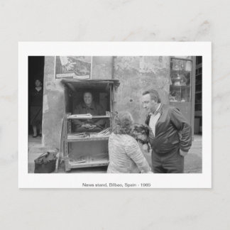 Postal Puesto de noticias, Bilbao, España, 1985.