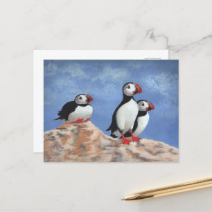 Postal Puffin Trio