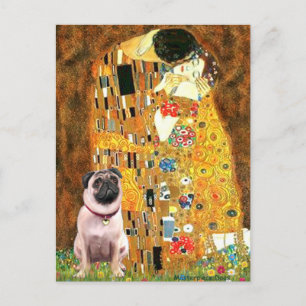 Postal Pug 1 - El Beso