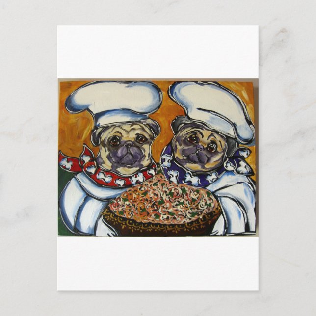 Postal Pug Chef (Anverso)