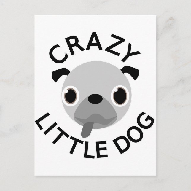 Postal Pug Crazy Little Dog (Anverso)