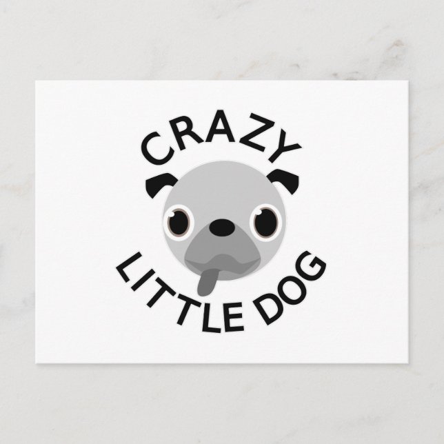 Postal Pug Crazy Little Dog (Anverso)