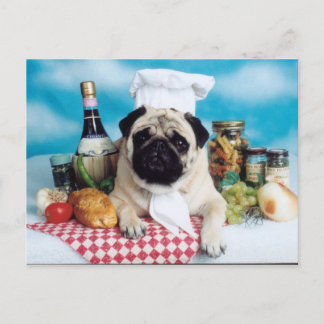 Postal Pug Dog Chef