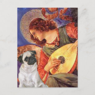 Postal Pug H (barquillo) - Ángel de la mandolina