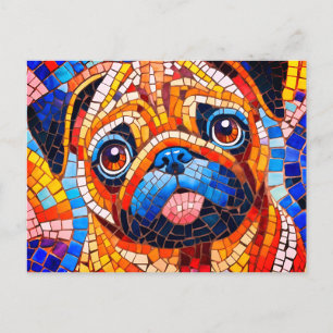 Postal Pug Mosaico