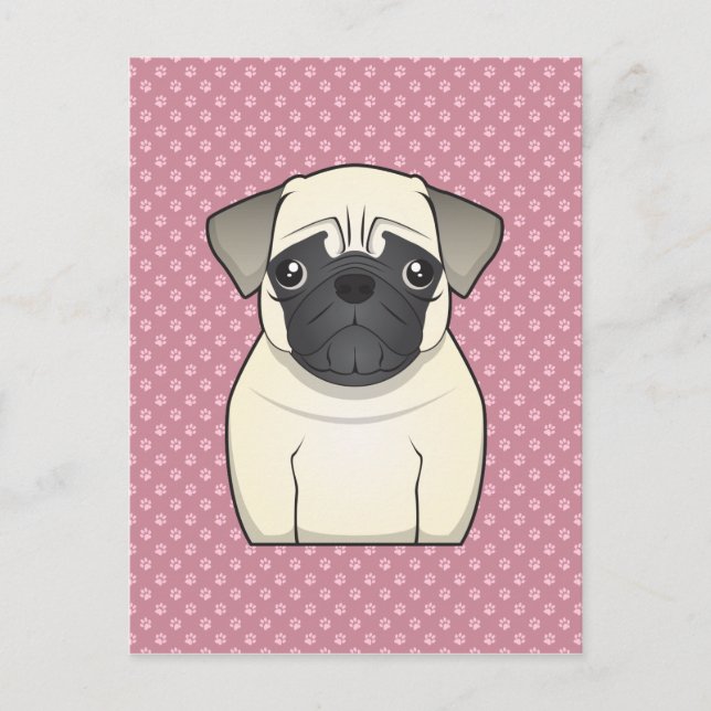 Postal Pug Personalizado (Anverso)