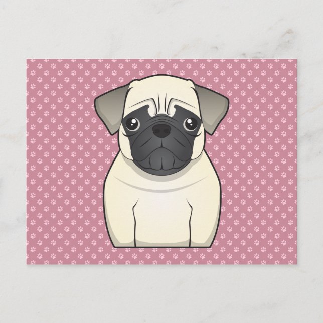 Postal Pug Personalizado (Anverso)