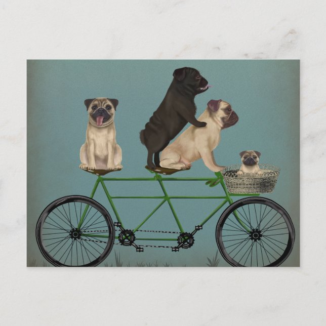Postal Pug Tandem (Anverso)