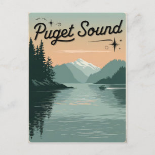 Postal Puget Sound Washington Vintage