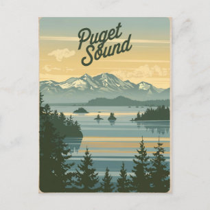 Postal Puget Sound Washington Vintage