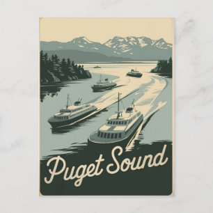 Postal Puget Sound Washington Vintage