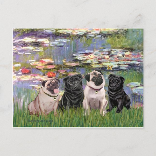 Postal Pugs (Cuatro) - Lirios2 (Anverso)