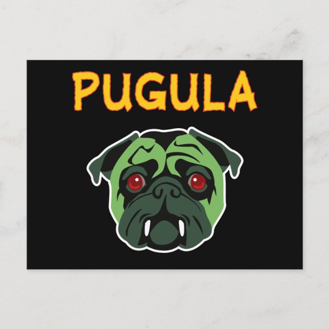 Postal Pugula, el perro vampiro (Anverso)