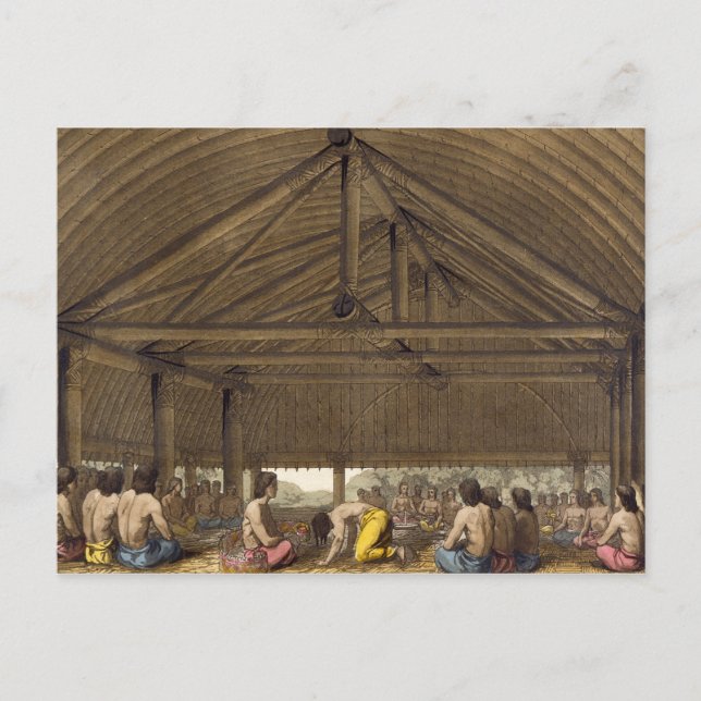 Postal Pulaho, Rey de las Islas Amigas bebiendo kava (Anverso)