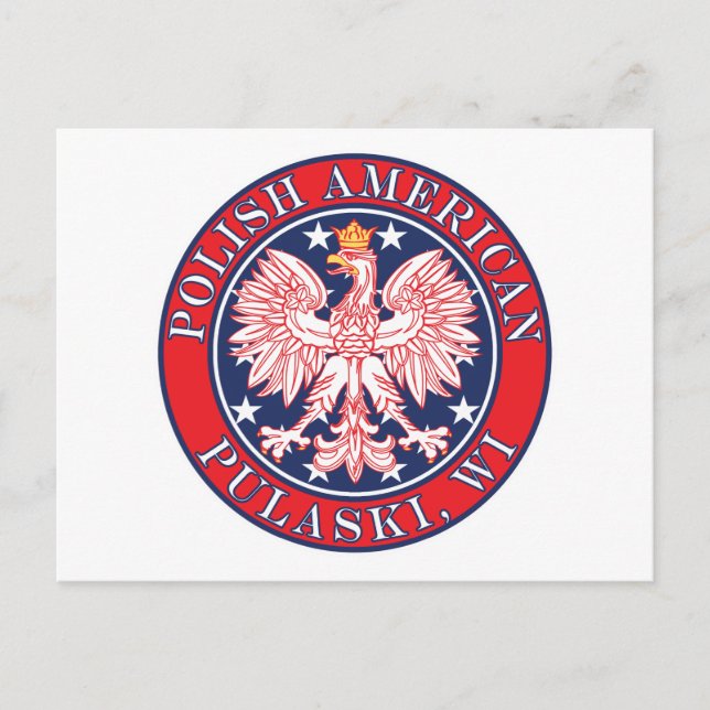 Postal Pulaski Wisconsin Polaco (Anverso)