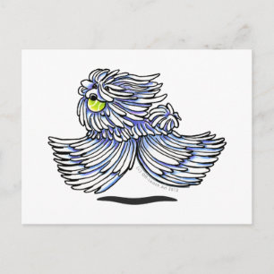 Postal Puli Komondor juguetón