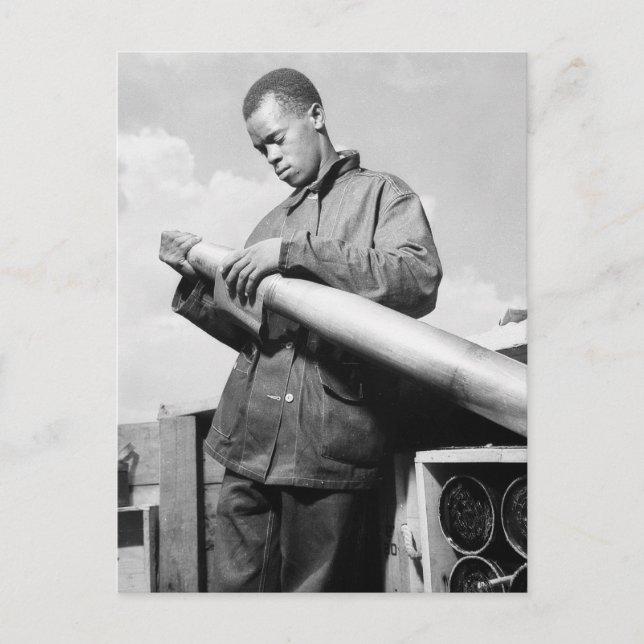 Postal Puliendo mi projectil, años 40 (Anverso)