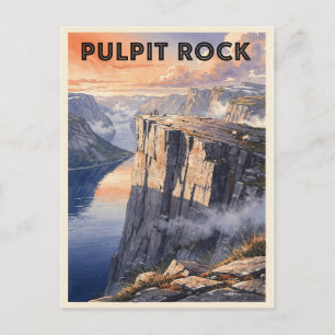 Postal Pulpit Rock Noruega Vintage