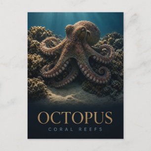 Postal PULPO Arrecifes de Coral Fauna SILVESTRE