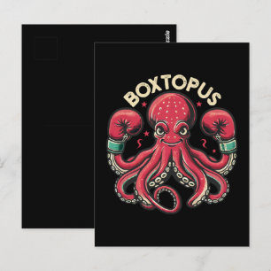 Postal Pulpo Boxeador - Boxtopus