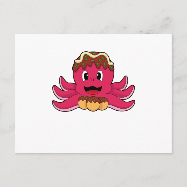 Postal Pulpo con pastel (Anverso)