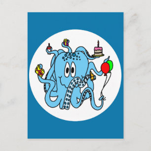 Postal Pulpo del cumpleaños