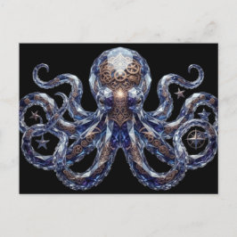 Postal Pulpo Steampunk Cristalino