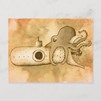 Postal Pulpo y Submarino