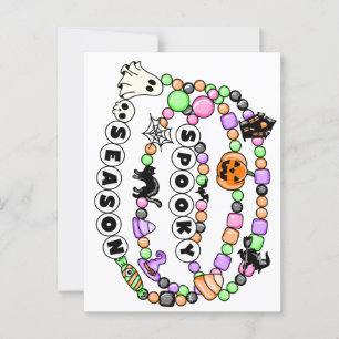 Postal Pulsera de amistad de Halloween en temporada de fa