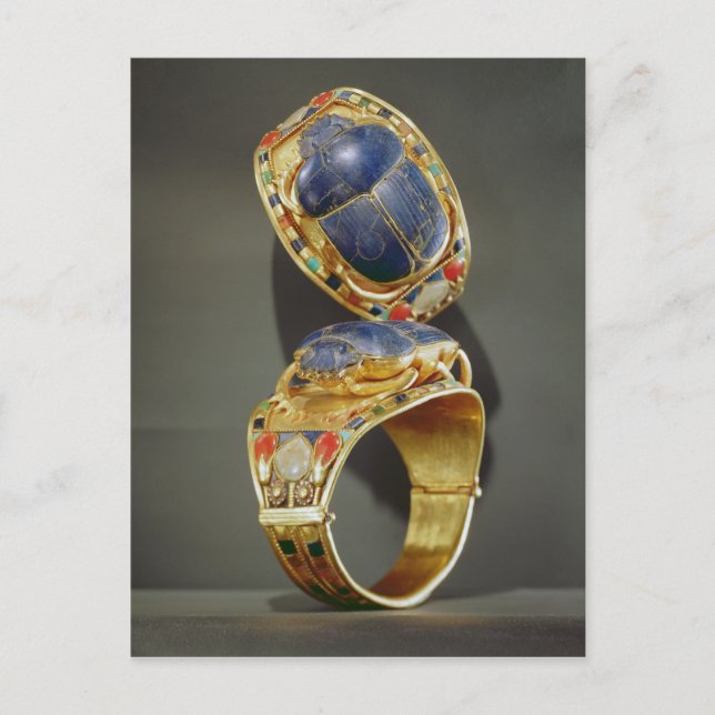 Postal Pulsera de Scarab, desde la Tumba de Tutankhamun (Anverso)