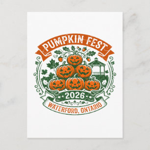 Postal Pumpkin Fest 2026 Waterford Ontario Canadá