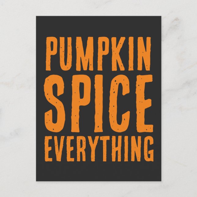 POSTAL PUMPKIN SPICE TODO EL OTOÑO POSTCARDS POSTCARD (Anverso)