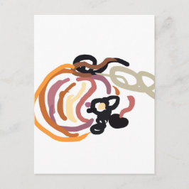 Postal Pumpkin Sunset Autumn cute