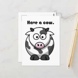 Postal Pun Personalizado de vaca lechera divertida