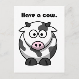 Postal Pun Personalizado de vaca lechera divertida