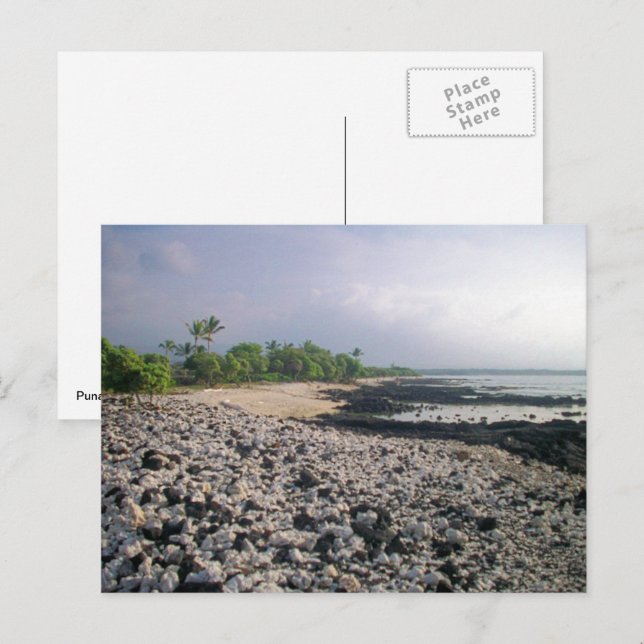 Postal Punalu'u Black Sand Beach Hawaii Big Island (Anverso / Reverso)