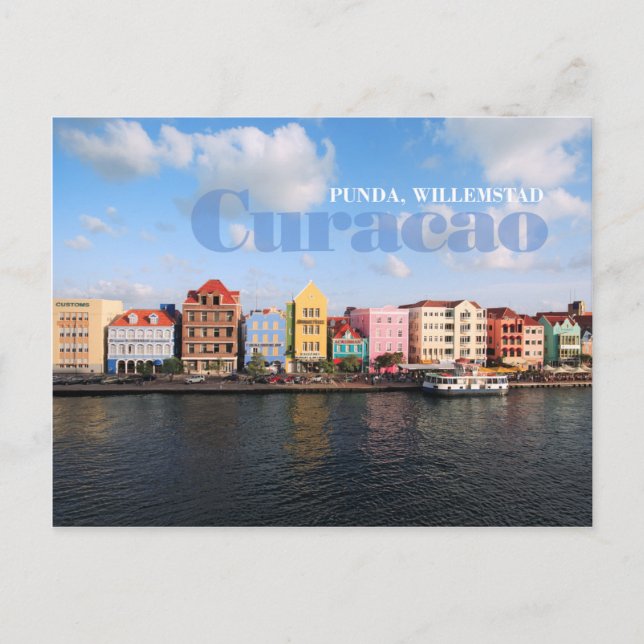 Postal Punda, Willemstad, Curacao (Anverso)