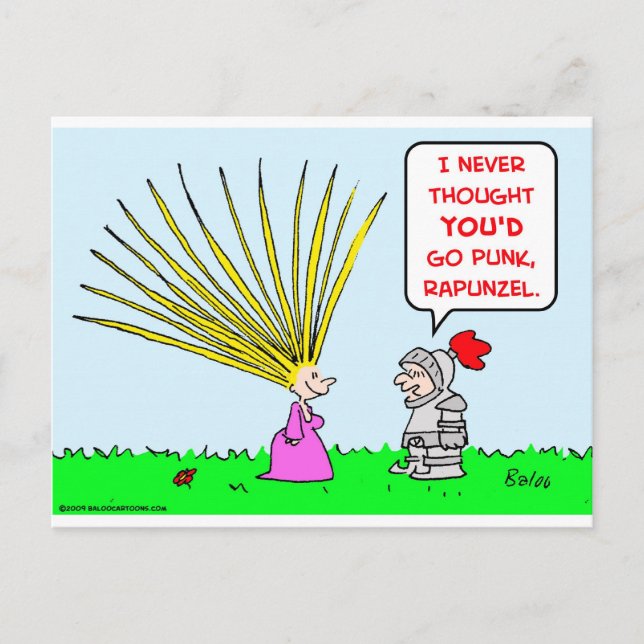 Postal punk rapunzel cabello (Anverso)