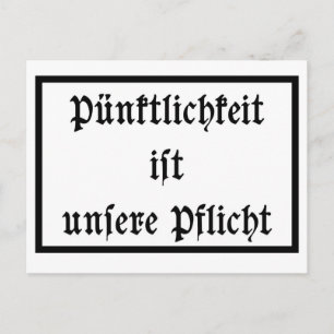 Postal Pünktlichkeit ist unsere Pflicht
