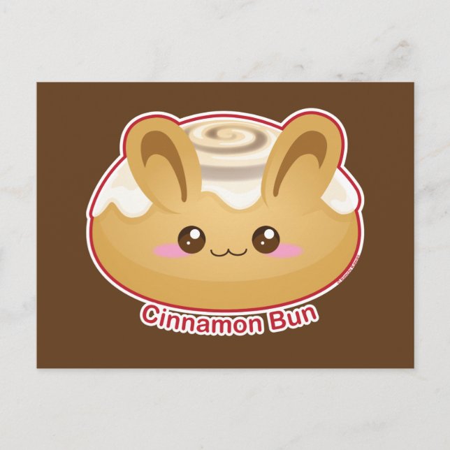 Postal Punny Buns: Conejo Cute Cinnamon (Anverso)