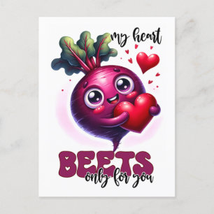 Postal Punny My Heart Beets For You Only