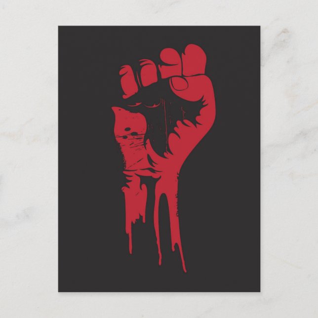 Postal puño cerrado (Anverso)