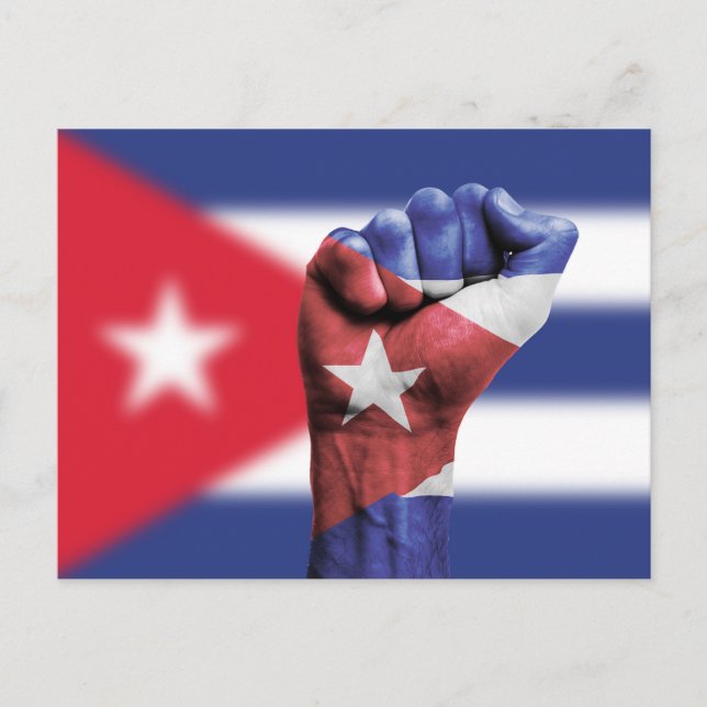 Postal Puño de Bandera de Cuba (Anverso)