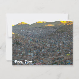 Postal Puno, Perú, Mirador de Puma / City View