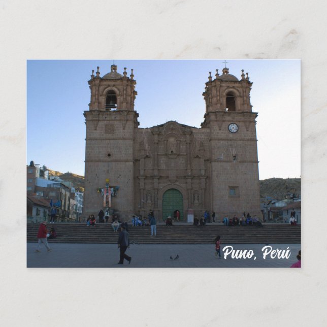 Postal Puno, Perú, Puno Cathedral  (Anverso)