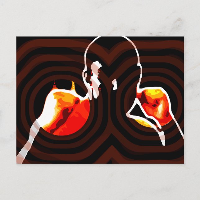 Postal puños de fuego. (Anverso)