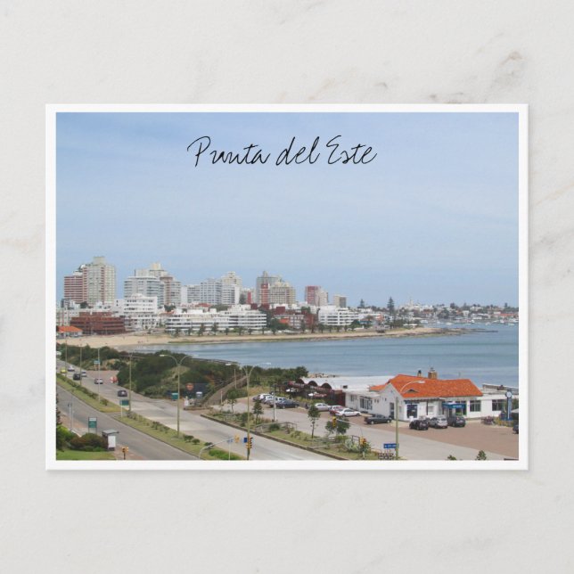 Postal punta beach town uruguay (Anverso)